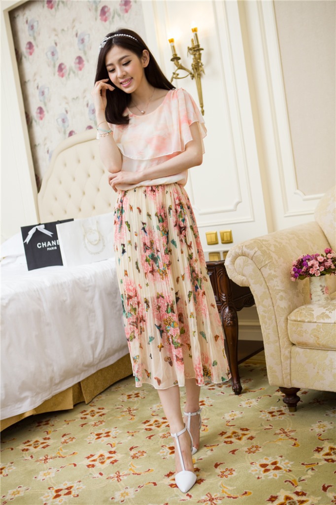 BM71151 BUTTERFLY SKIRT PINK