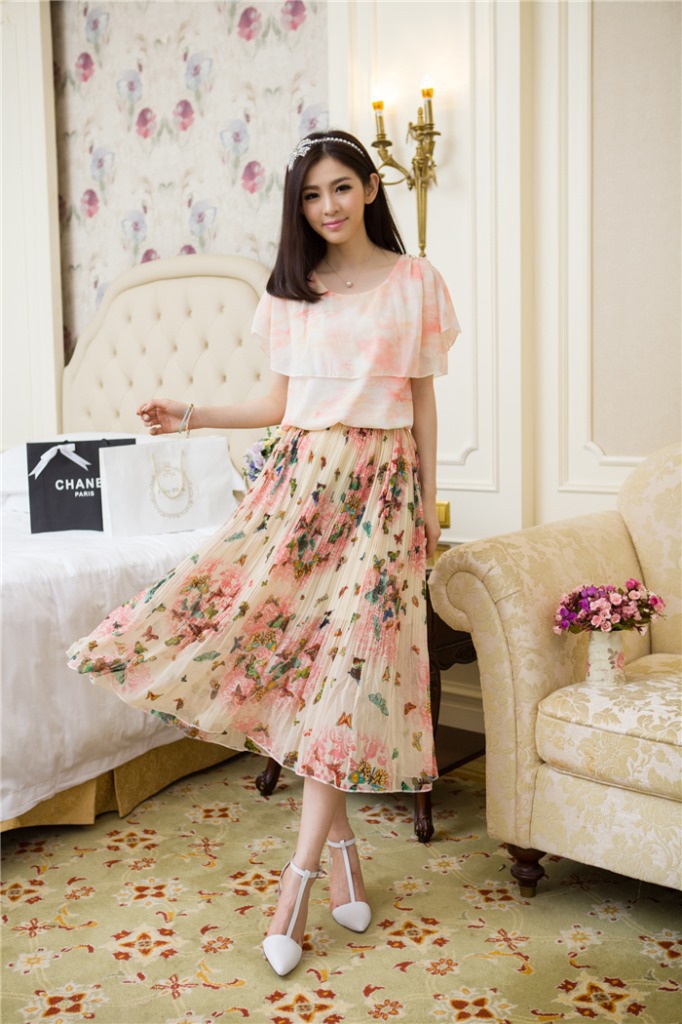 BM71151 BUTTERFLY SKIRT PINK