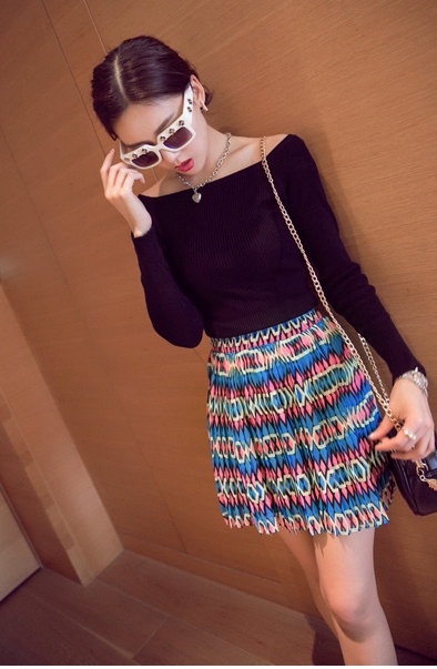 BM71152 WOMEN'S MINI SKIRT AS PICTURE