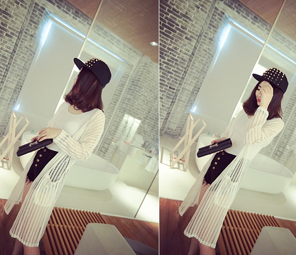 BM71160 FASHION CARDIGAN WHITE