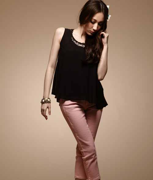 BM71161 WOMEN'S TOP BLACK