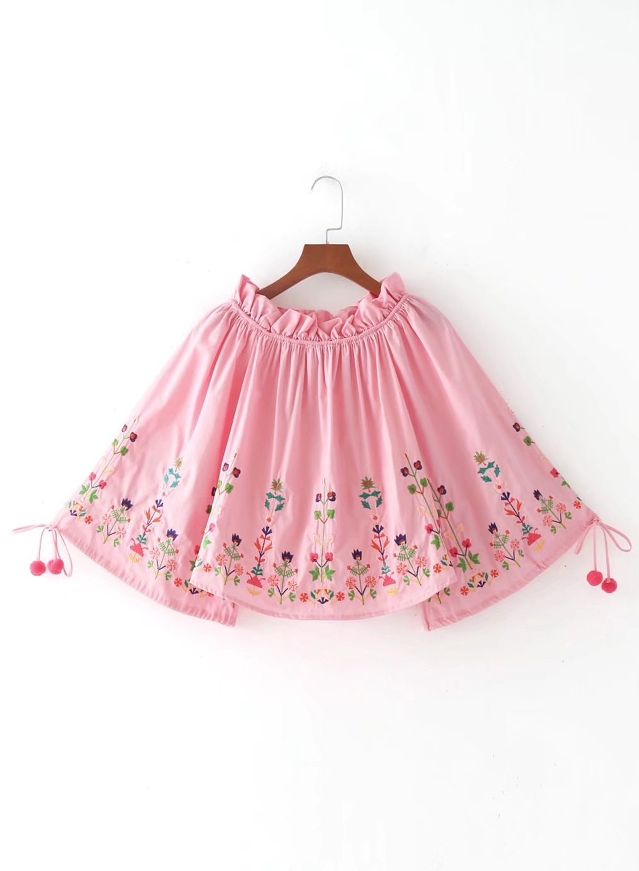 BM71164 OFF SHOULDER TOP PINK