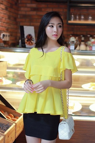 BM71165 KOREAN STYLE TOP YELLOW