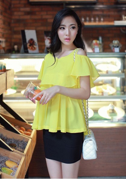 BM71165 KOREAN STYLE TOP YELLOW