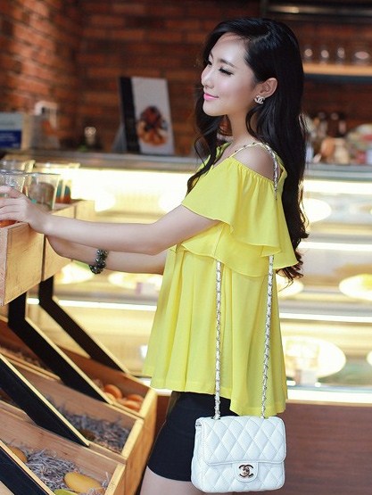 BM71165 KOREAN STYLE TOP YELLOW