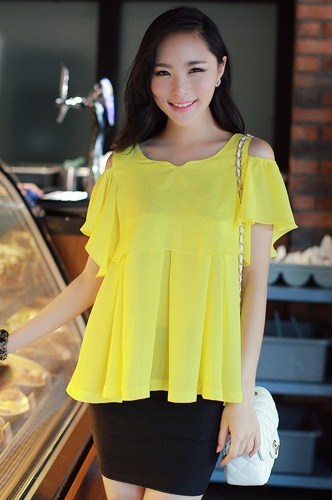 BM71165 KOREAN STYLE TOP YELLOW