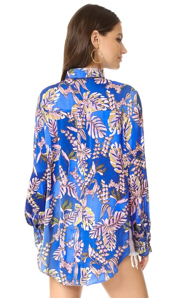 BM71175 PRINTED TOP BLUE