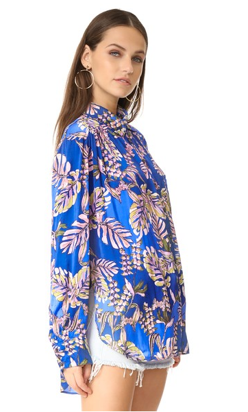 BM71175 PRINTED TOP BLUE