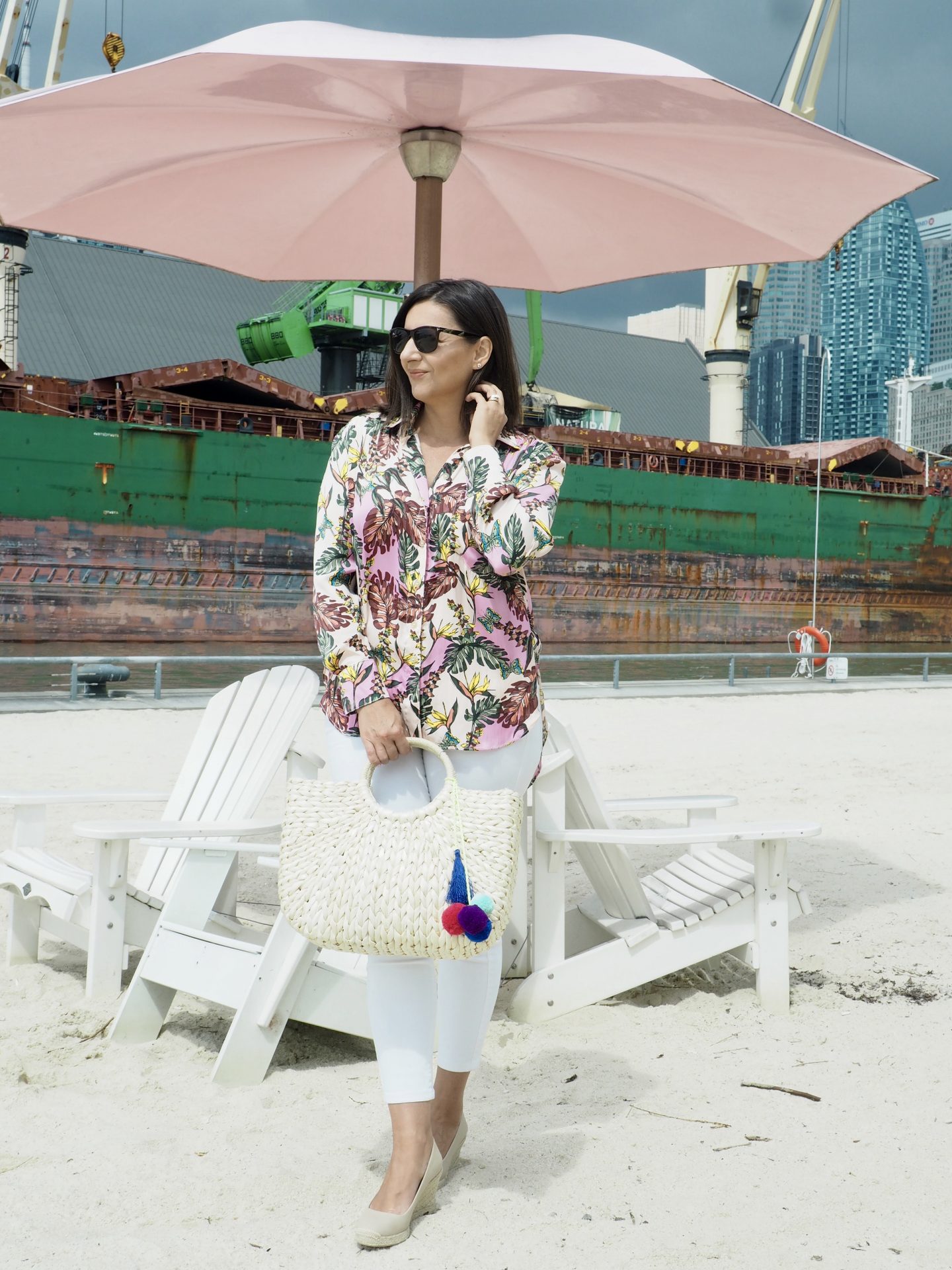 BM71175 PRINTED TOP ALMOND