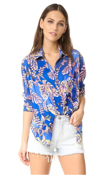 BM71175 PRINTED TOP BLUE