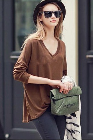 BM71176 WOMEN'S TOP BROWN