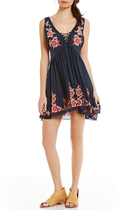 BM71184 EMBROIDERY DRESS AS PICTURE