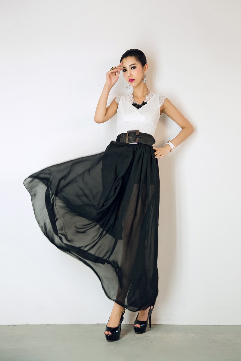 BM71202 SEXY FLARE SKIRT BLACK