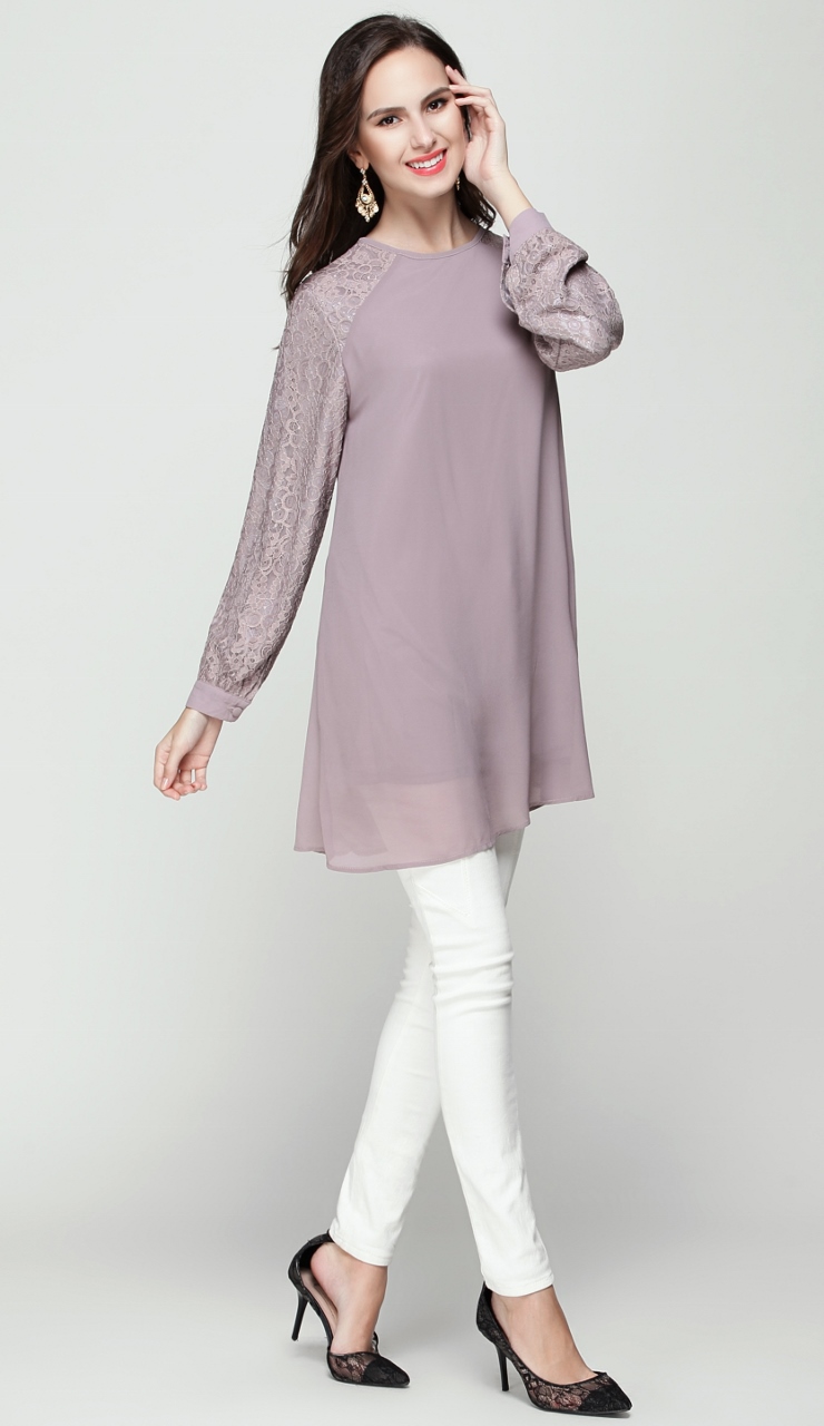 BM71203 WOMEN'S BLOUSE GREY
