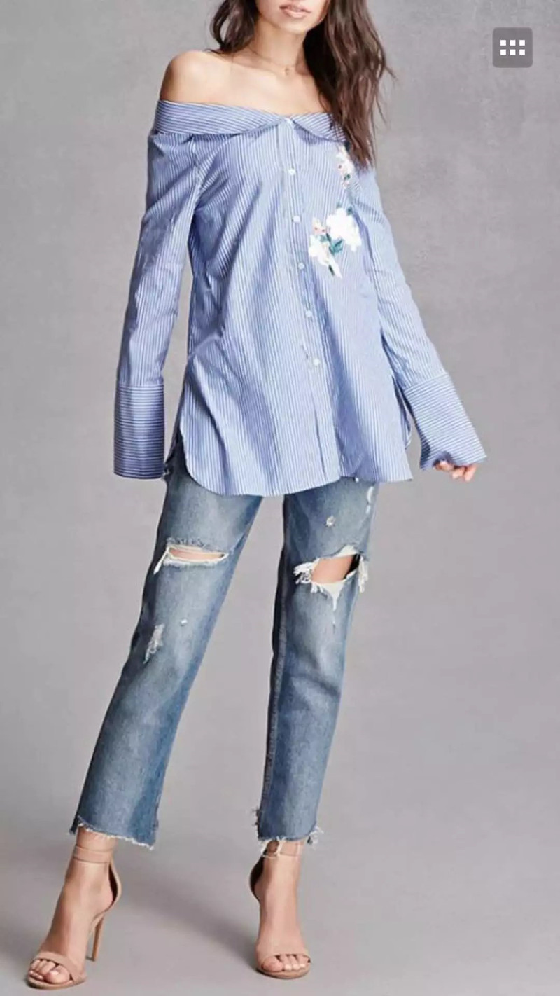 BM71208 EMBROIDERY TOP AS PICTURE