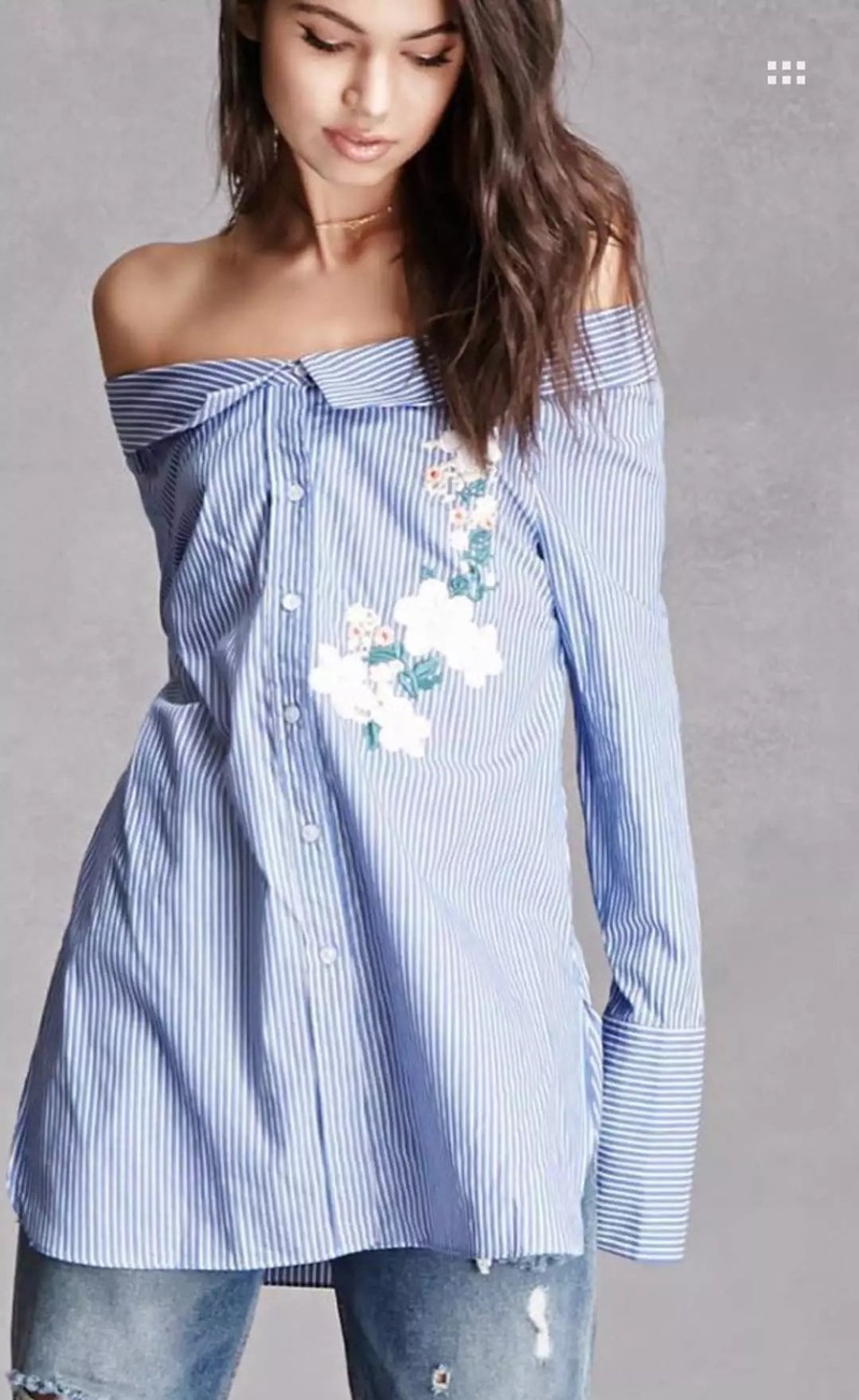 BM71208 EMBROIDERY TOP AS PICTURE