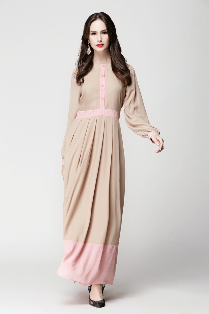 BM71212 WOMEN'S JUBAH KHAKI