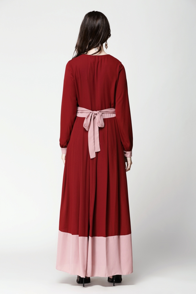 BM71212 WOMEN'S JUBAH MAROON