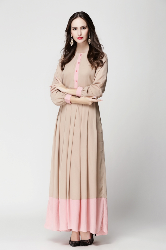 BM71212 WOMEN'S JUBAH KHAKI