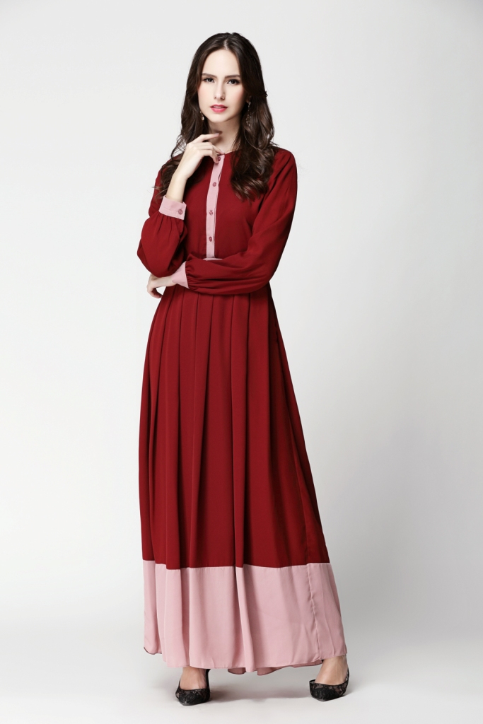 BM71212 WOMEN'S JUBAH MAROON