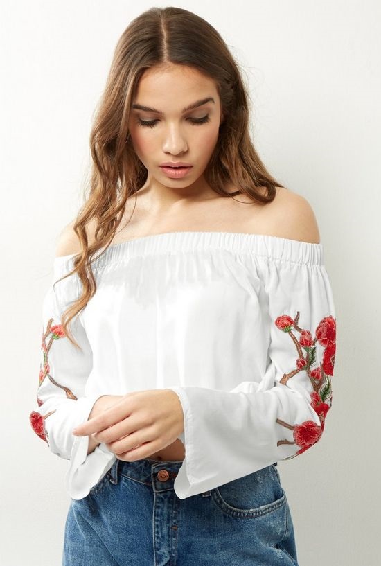BM71215 OFF SHOULDER TOP AS PICTURE
