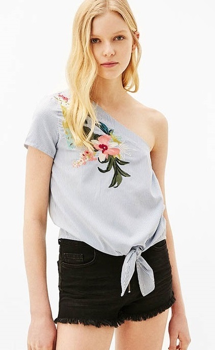 BM71216 WOMEN'S KNOT TOP AS PICTURE