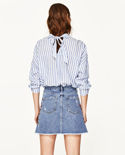 BM71217 CASUAL DENIM SKIRT AS PICTURE