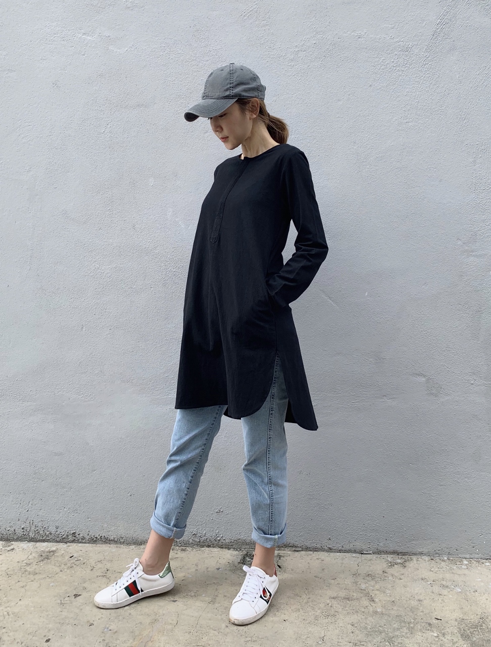 BM71140 Long Top Black
