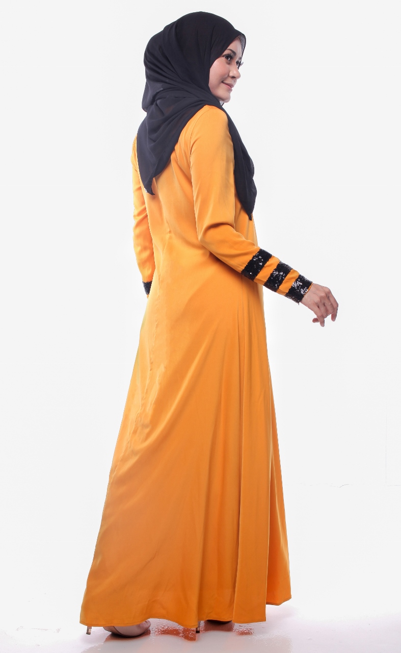 BM71224 MUSLIMAH JUBAH MUSTARD