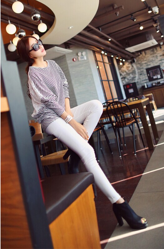 BM71231 CASUAL STRIPE TOP AS PICTURE