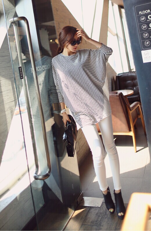 BM71231 CASUAL STRIPE TOP AS PICTURE
