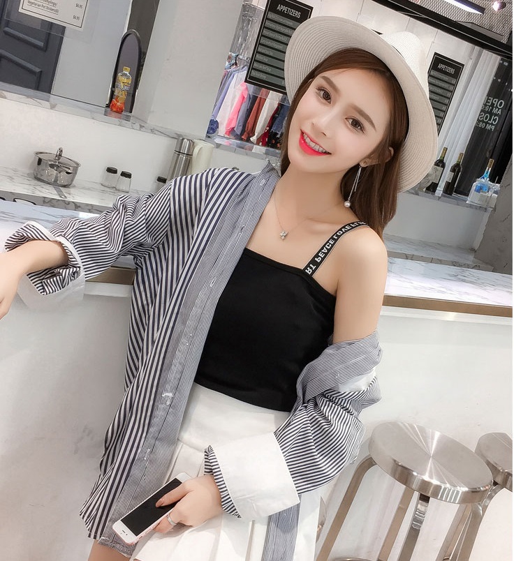 QA-674 KOREAN TANK TOP BLACK
