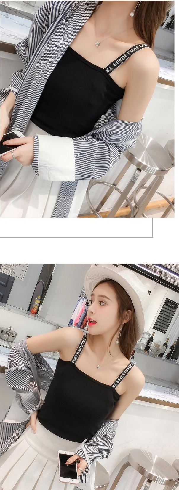 QA-674 KOREAN TANK TOP BLACK
