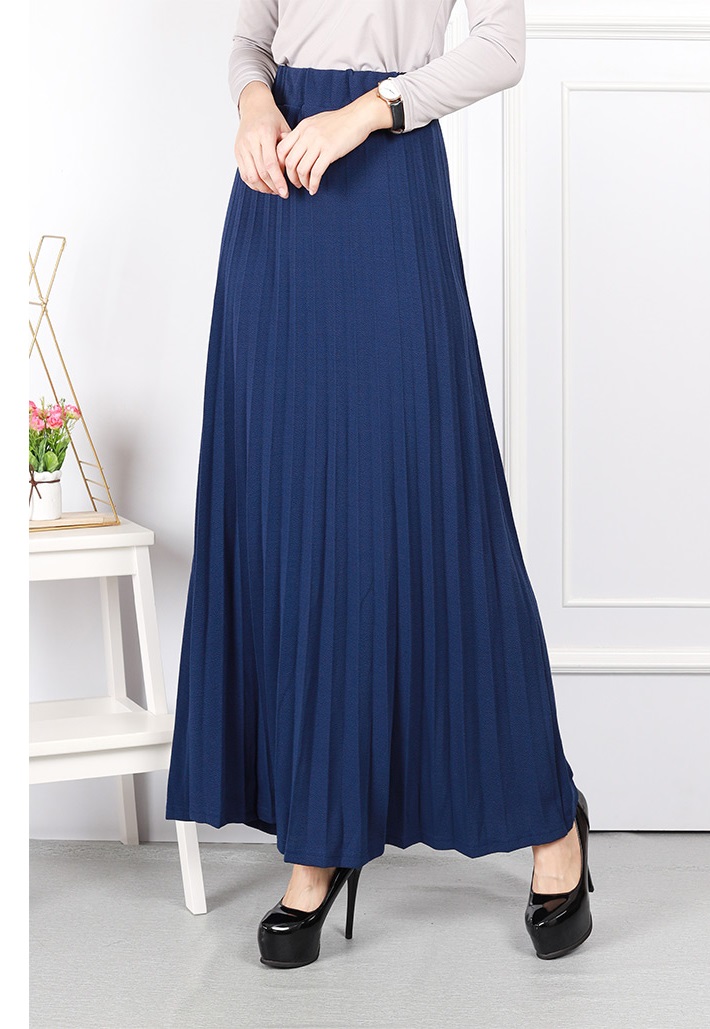 QA-676 FLARE SKIRT BLUE