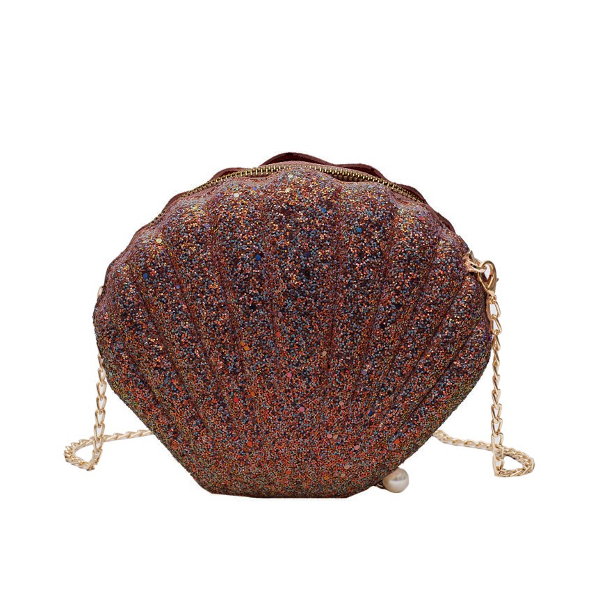 KW80503 SHELL SLING BAG BROWN