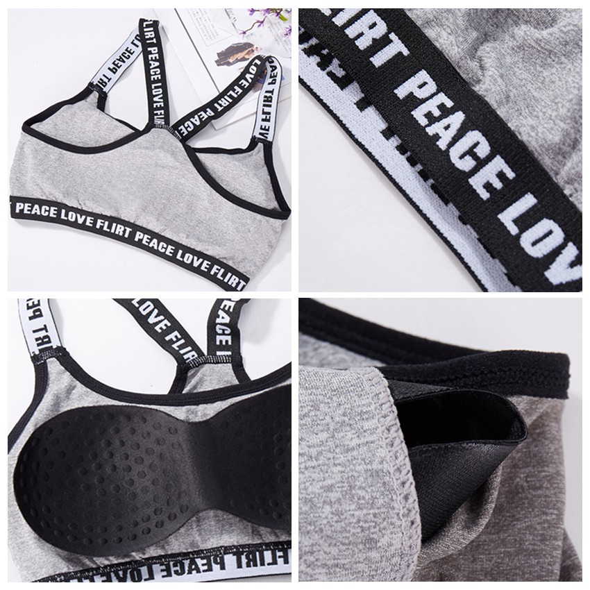 KW80510 WOMEN'S SPORTS BRA GREY