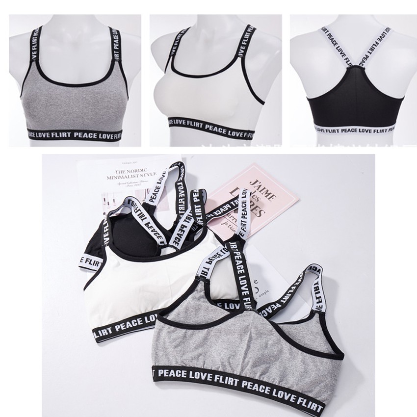 KW80510 WOMEN'S SPORTS BRA GREY