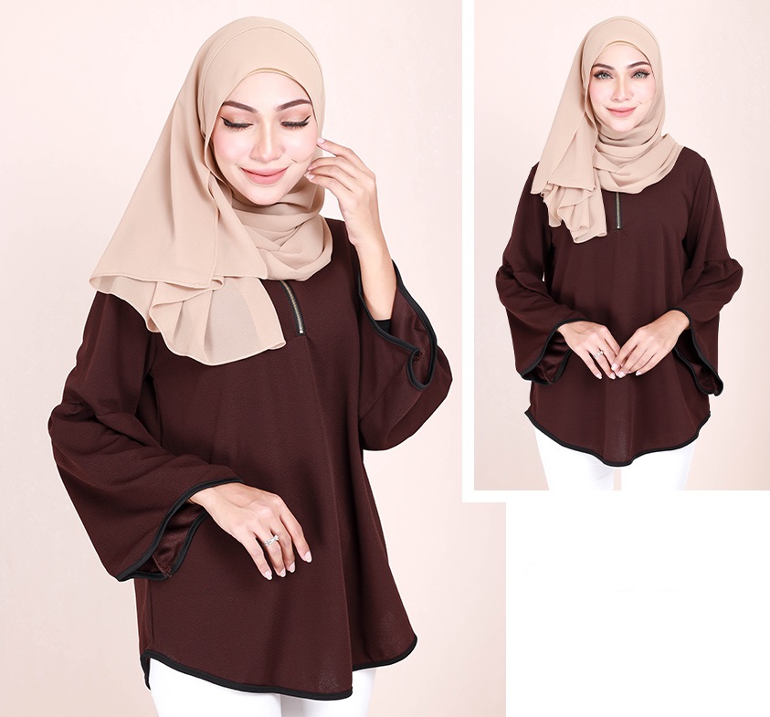 QA-684 CITRA BLOUSE BROWN