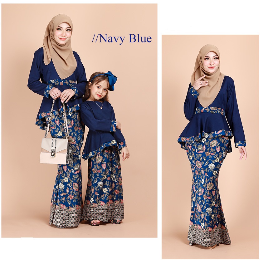 QA-690 ALISYA MODERN KURUNG NAVY BLUE