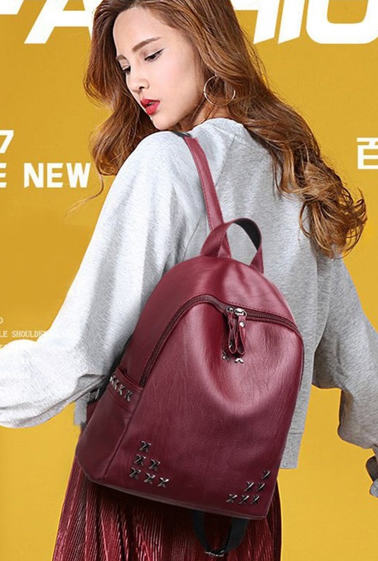 KW80532 TRAVEL BACKPACK WINE RED