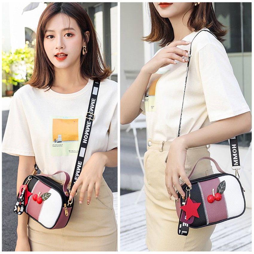 KW80573 CUTE BERRY SLING BAG DARK PINK