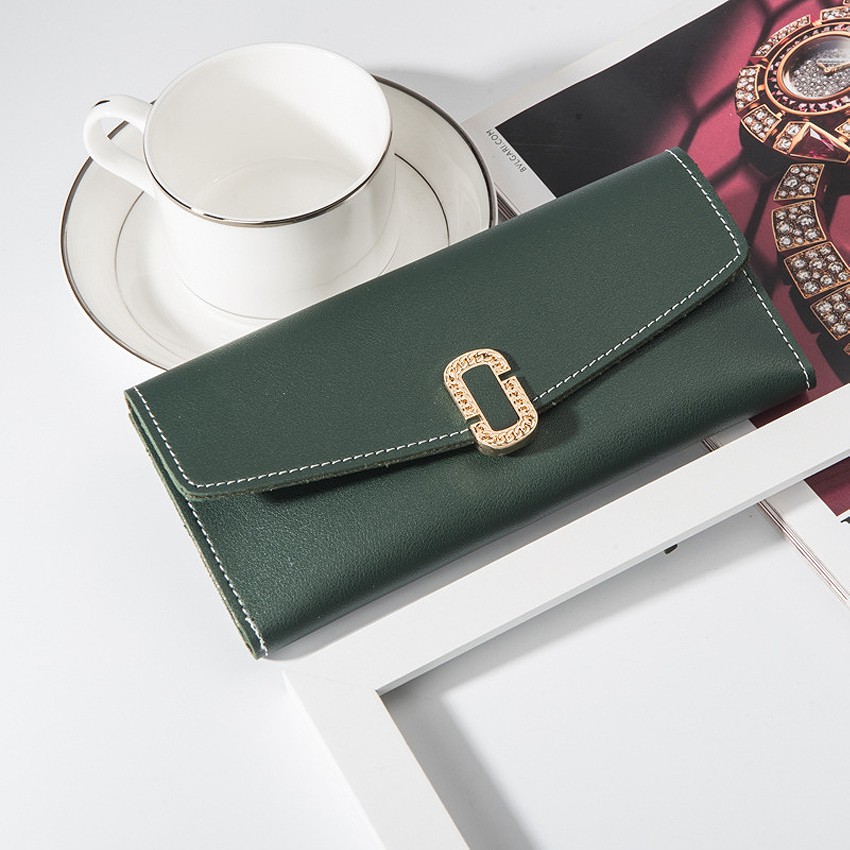 KW80602 WOMEN'S LONG WALLET GREEN