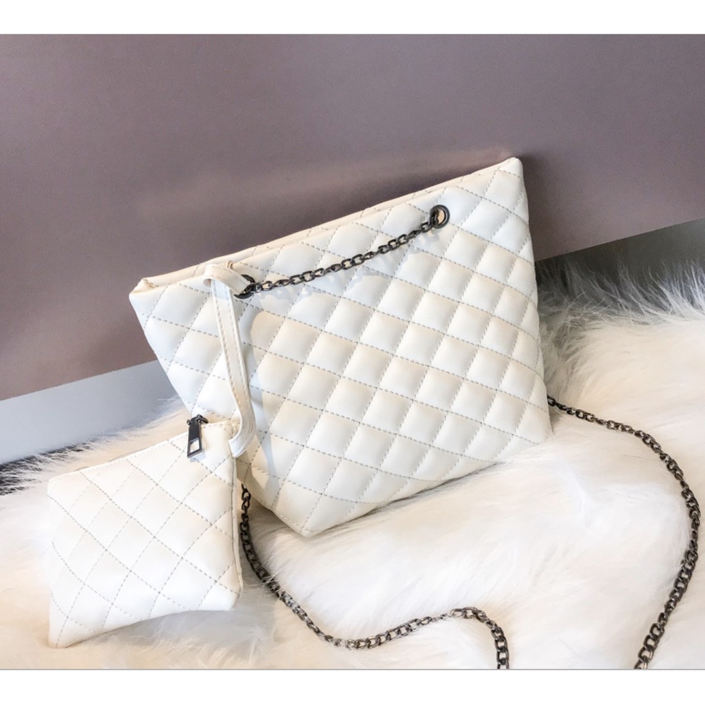 KW80615 2 IN 1 WOMEN'S HANDBAG CREAM