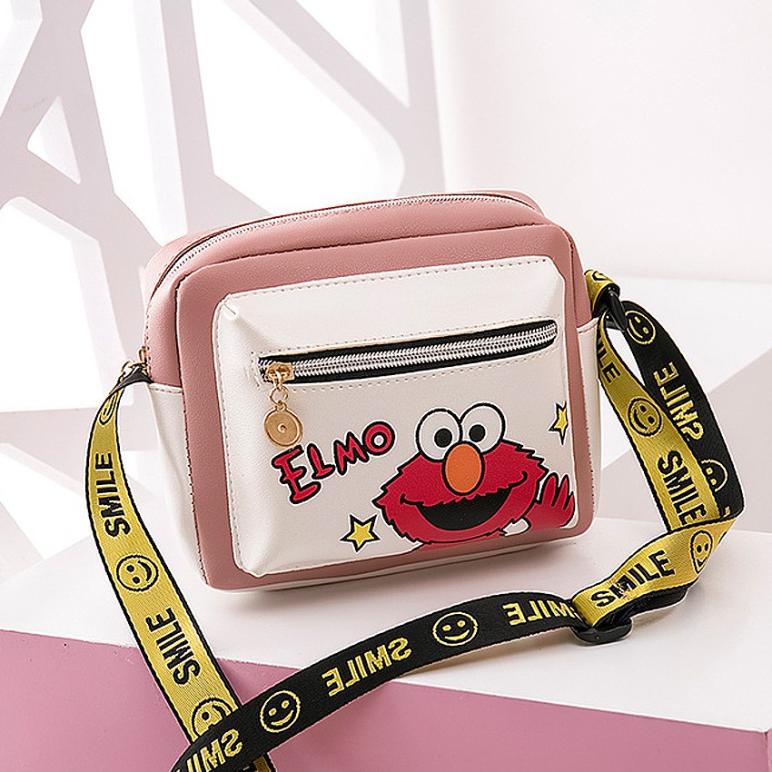 KW80618 ELMO SMILE SLING BAG PINK