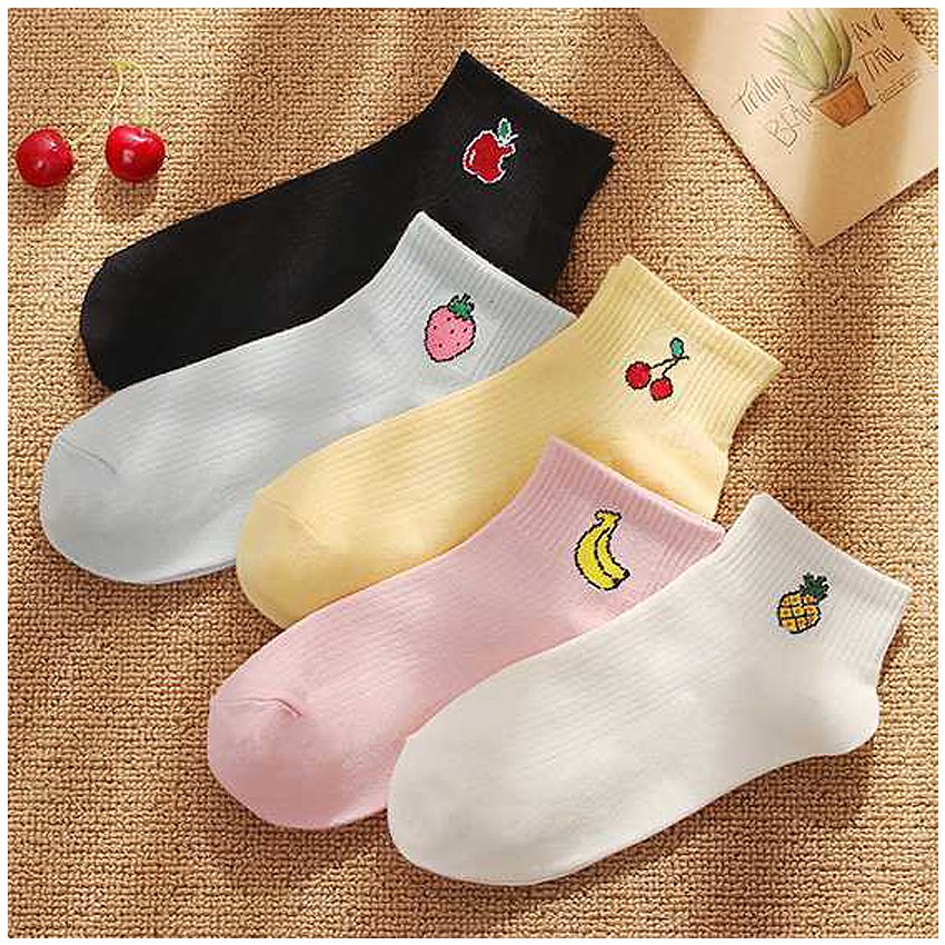 KW80652 ANKLE SOCKS PINK BANANA