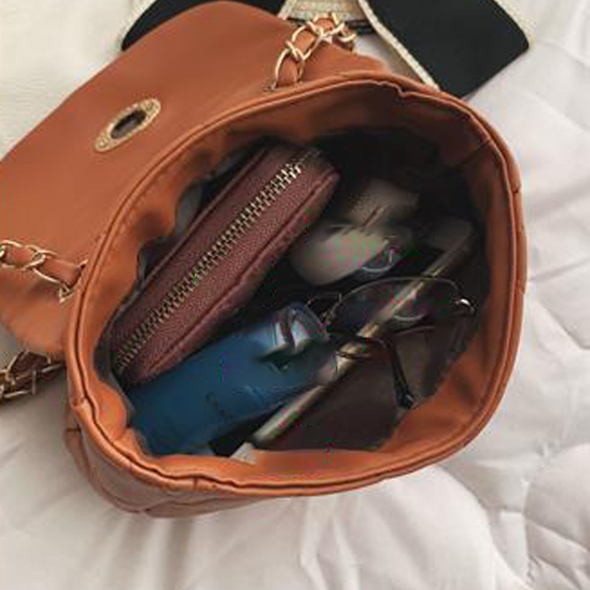 KW80666 KOREAN SLING BAG BROWN