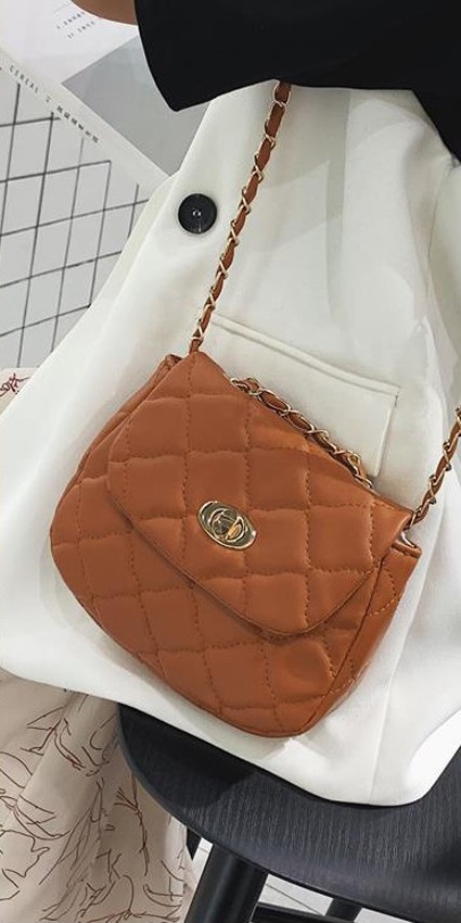 KW80666 KOREAN SLING BAG BROWN