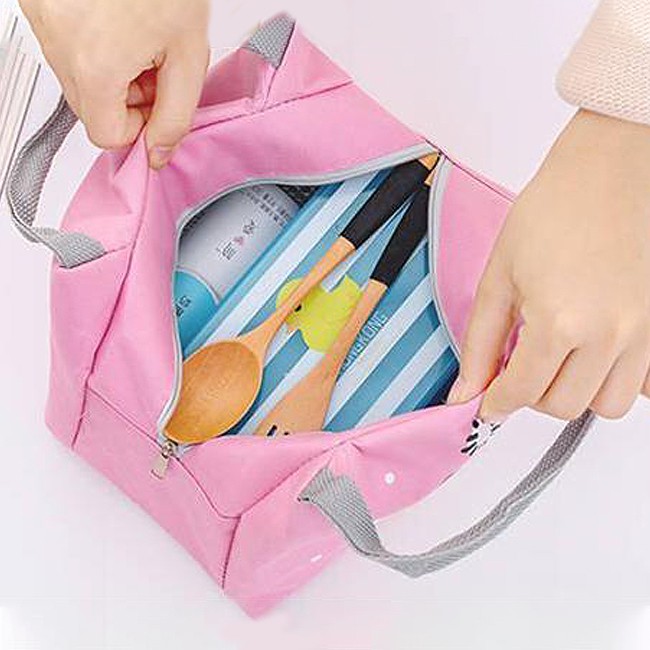KW80670 CUTE LUNCH BAG PINK BEAR