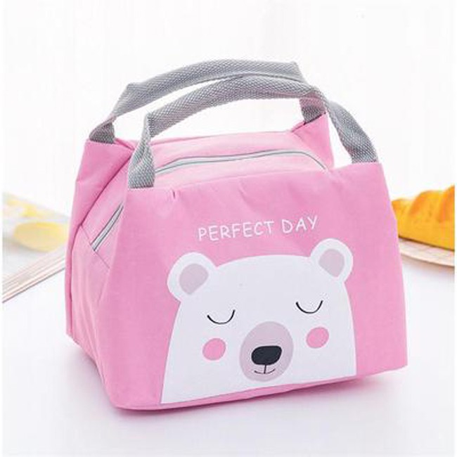 KW80670 CUTE LUNCH BAG PINK BEAR