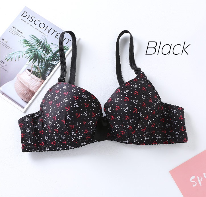 QA-713 ANCHOR WOMEN'S BRA BLACK